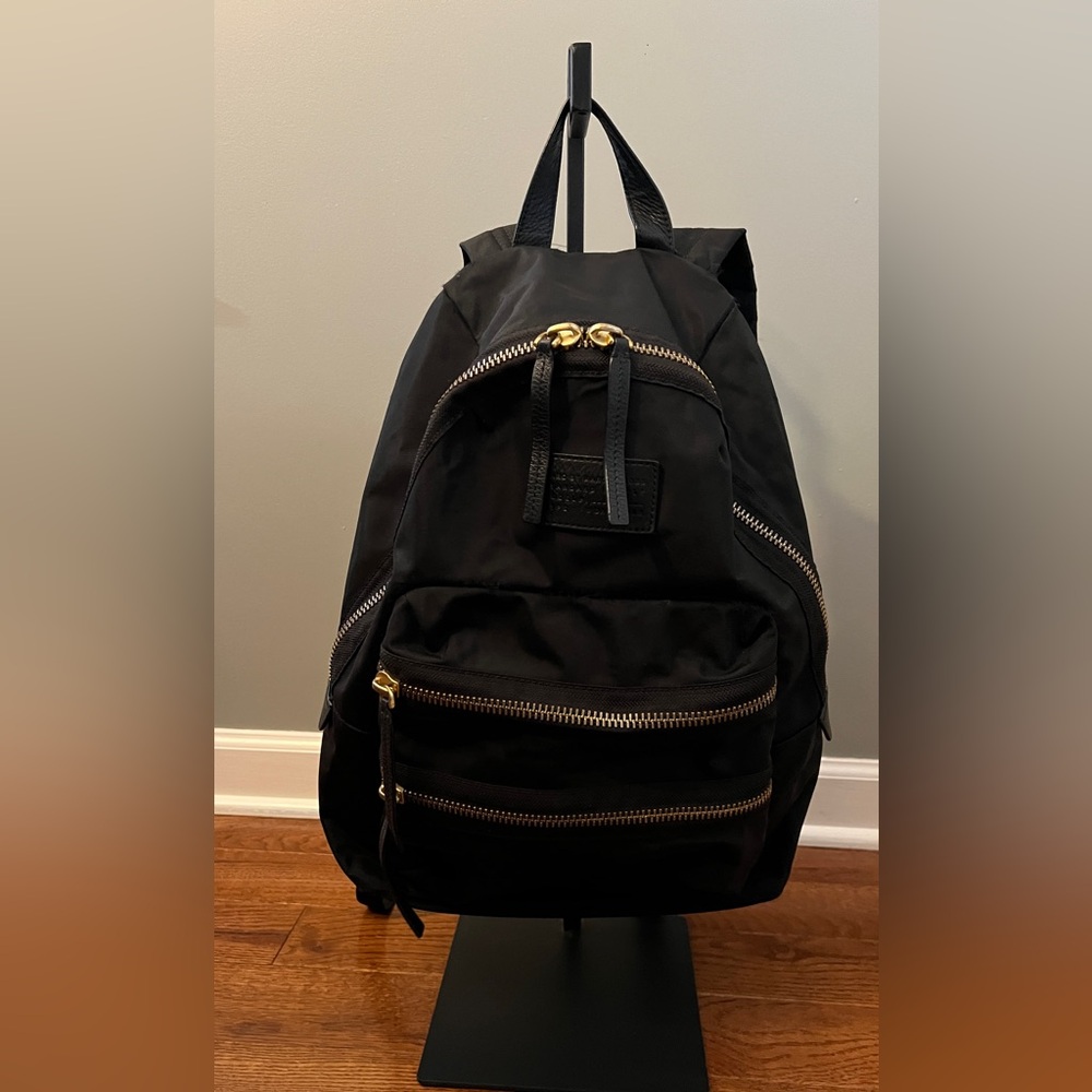 Marc By Marc Jacobs Backpack Large Nylon Leather Trim